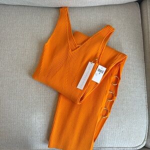 House of Harlow 1960 orange knit dress
